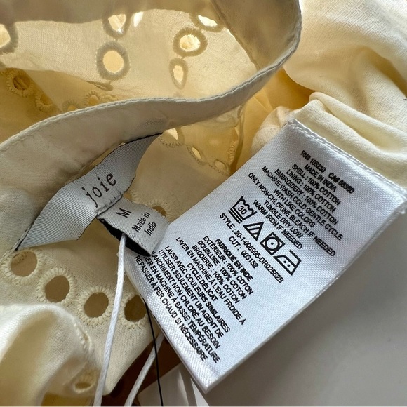 NWT Joie The Krystina Dress Lace Eyelet Mini Sundress Dress Floral Cream M - Picture 10 of 12